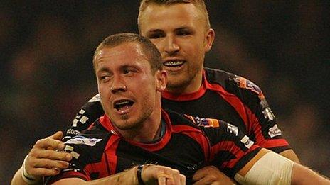 Richie Rees celebrates