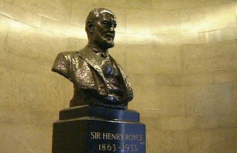 A bust of Henry Royce