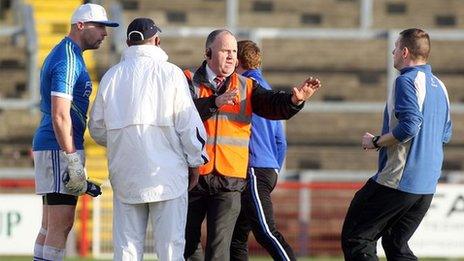 Trouble erupted after Slaughtneil beat Ballinderry at Celtic Park