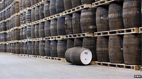 Whisky barrels