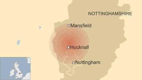 A map of the earthquake