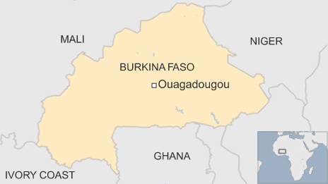 Map showing Burkina Faso