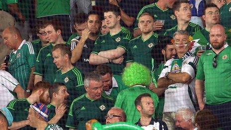 Northern Ireland supporters in Athens