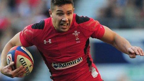 Rhys Webb in action for Wales