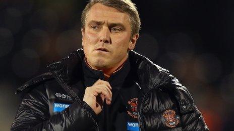 Blackpool manager Lee Clark