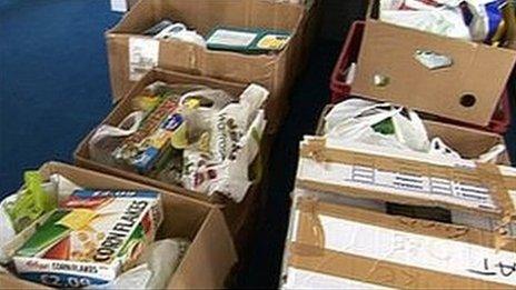 Food bank parcels