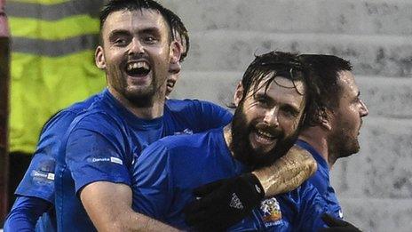 Glenavon celebrated a remarkable 4-2 win away to Glentoran