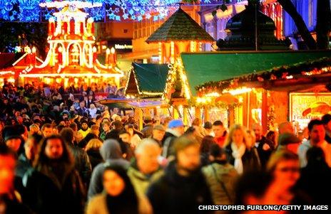 Crowds at the German Market