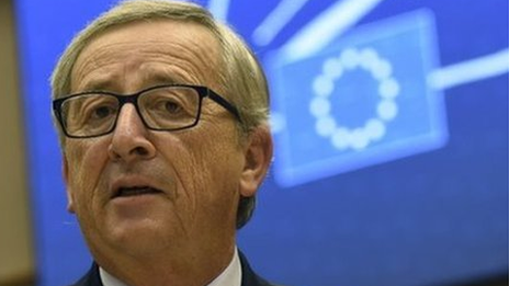 European Commission president Jean-Claude Juncker speaks during questioning at the EU headquarters in Brussels on 12 November 2014