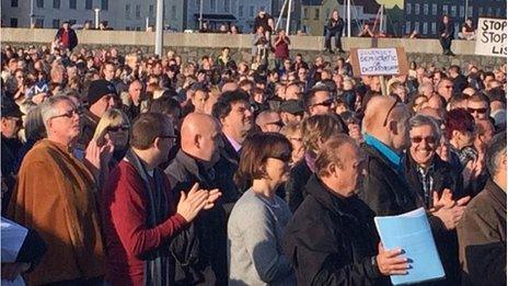 Crowd at the Enough is Enough demonstration