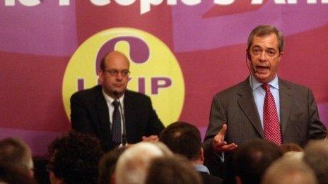 Nigel Farage (right) and Mark Reckless (left)