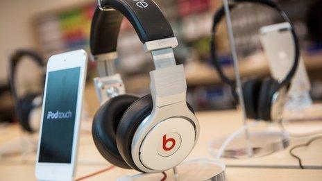 ipod touch next to beats headphones