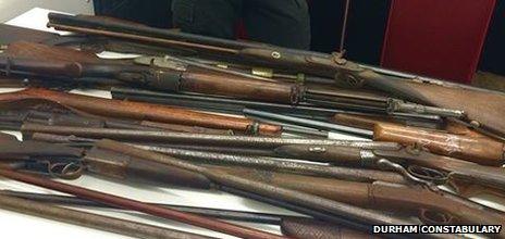 Firearms handed in during amnesty