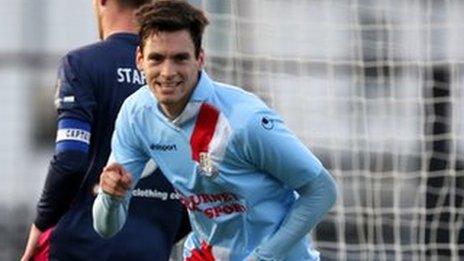 Mark Surgenor grabbed a brace of goals for Ballymena