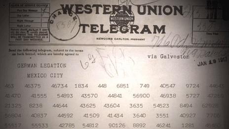Germany sent a telegram to Mexico