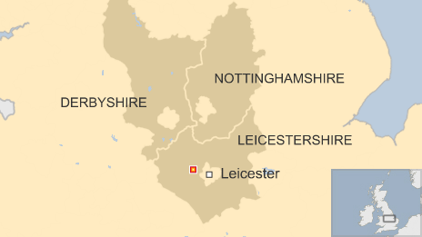 Map of the area affected