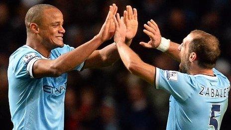 Vincent Kompany and Pablo Zabaleta