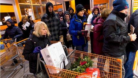 Shoppers on Black Friday