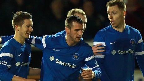 Liam Martin scored the Mallards' first goal at Ferney Park