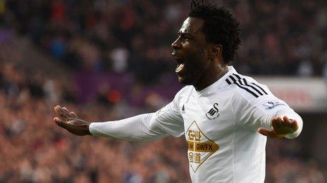 Swansea City striker Wilfried Bony