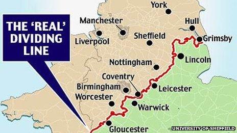 Dr David Bailey's dividing line between north and south