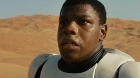 John Boyega in the Star Wars trailer