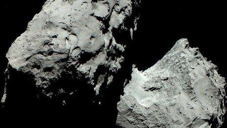 comet 67P in colour