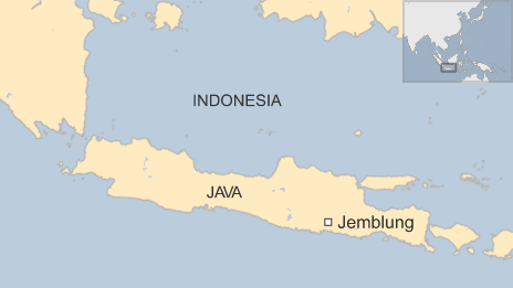 A map showing the village of Jemblung