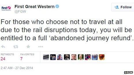 First Great Western tweet