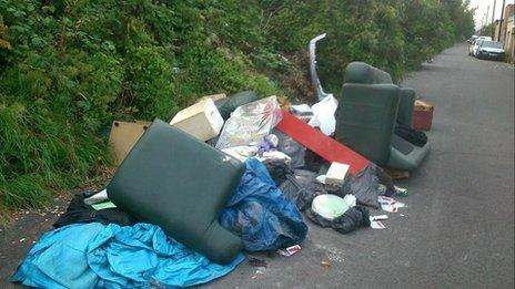 Fly-tipping in Cardiff