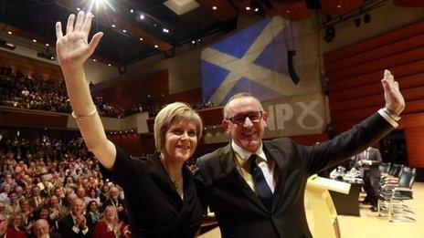 SNP leader Nicola Sturgeon and deputy leader Stewart Hosie