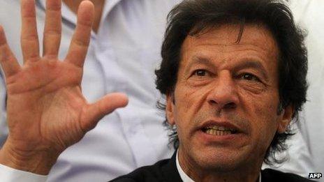 Pakistani cricketer-turned-politician Imran Khan