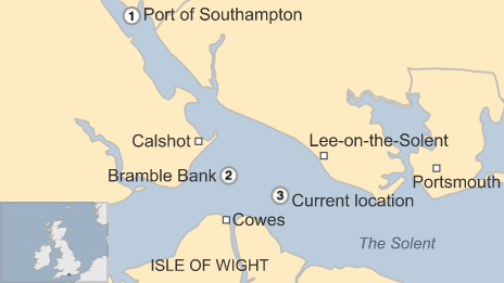 Map of Hoegh Osaka movements