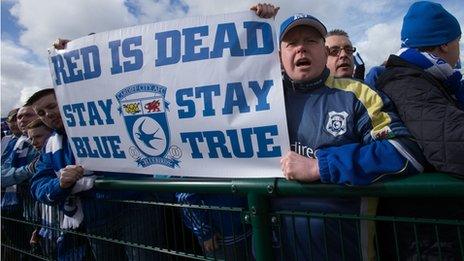 Some Cardiff City fans maintained a long campaign to revert back to the club's traditional home colours