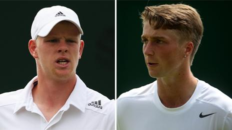 Kyle Edmund (left) and Liam Broady