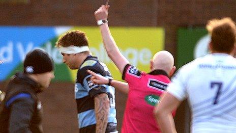 Blues lock Jarrad Hoeata is sent off