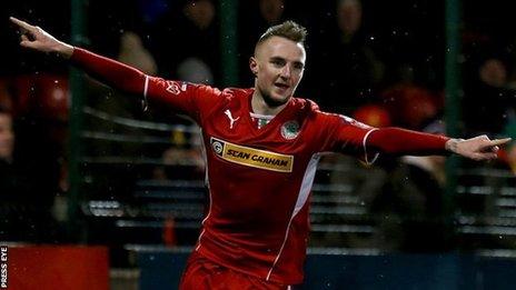 Jude Winchester opened the scoring for Cliftonville in the first half