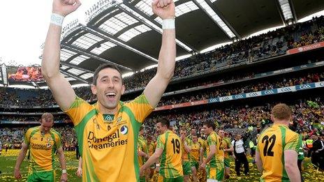 Rory Kavanagh celebrates after Donegal won the 2012 All-Ireland final