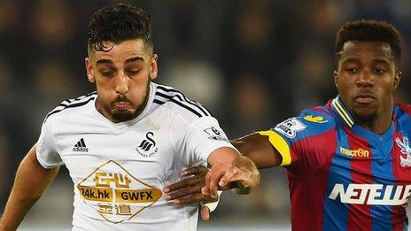 Neil Taylor takes on Crystal Palace in November, 2014