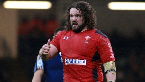 Prop Adam Jones has won 95 Wales caps and five for the British and Irish Lions