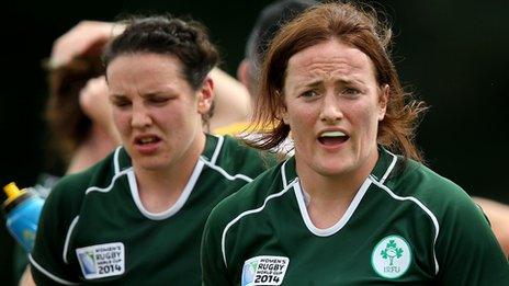 Paula Fitzpatrick and Ailis Egan of Ireland