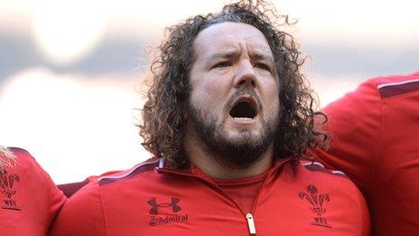 Adam Jones in action for Wales