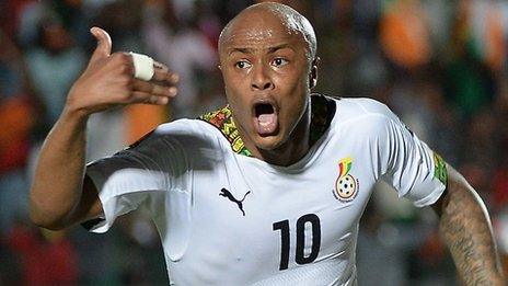 Andre Ayew celebrates