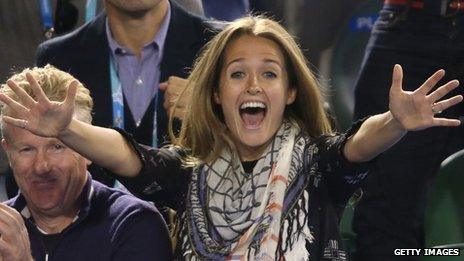 Kim Sears at the Australian Open semi final