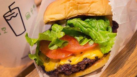 Shake Shack burger and concrete