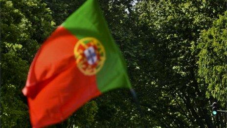 Portuguese flag on 40th anniversary of Carnation Revolution, 25 April 2014