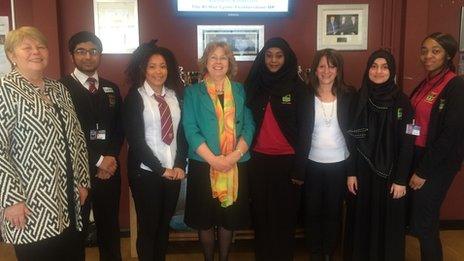 Pupils and staff at Fitzalan High School