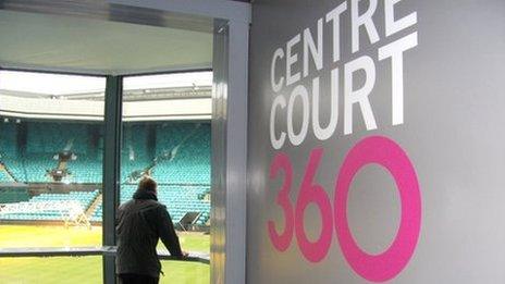 Viewing box on Centre Court