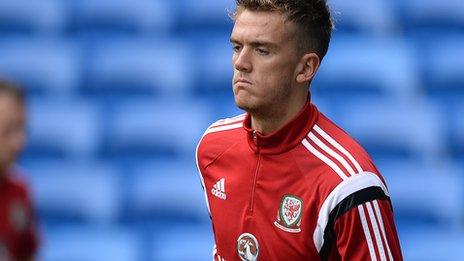 Emyr Huws made his Wales debut in a 3-1 friendly against Iceland in March 2014