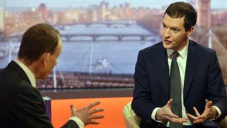 George Osborne speaking to the BBC's Andrew Marr